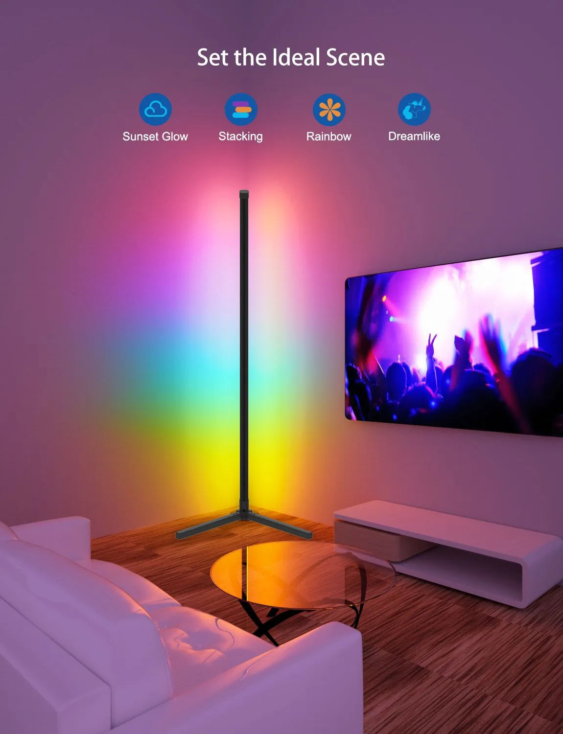 Smart RGB Floor Lamp with Music Sync