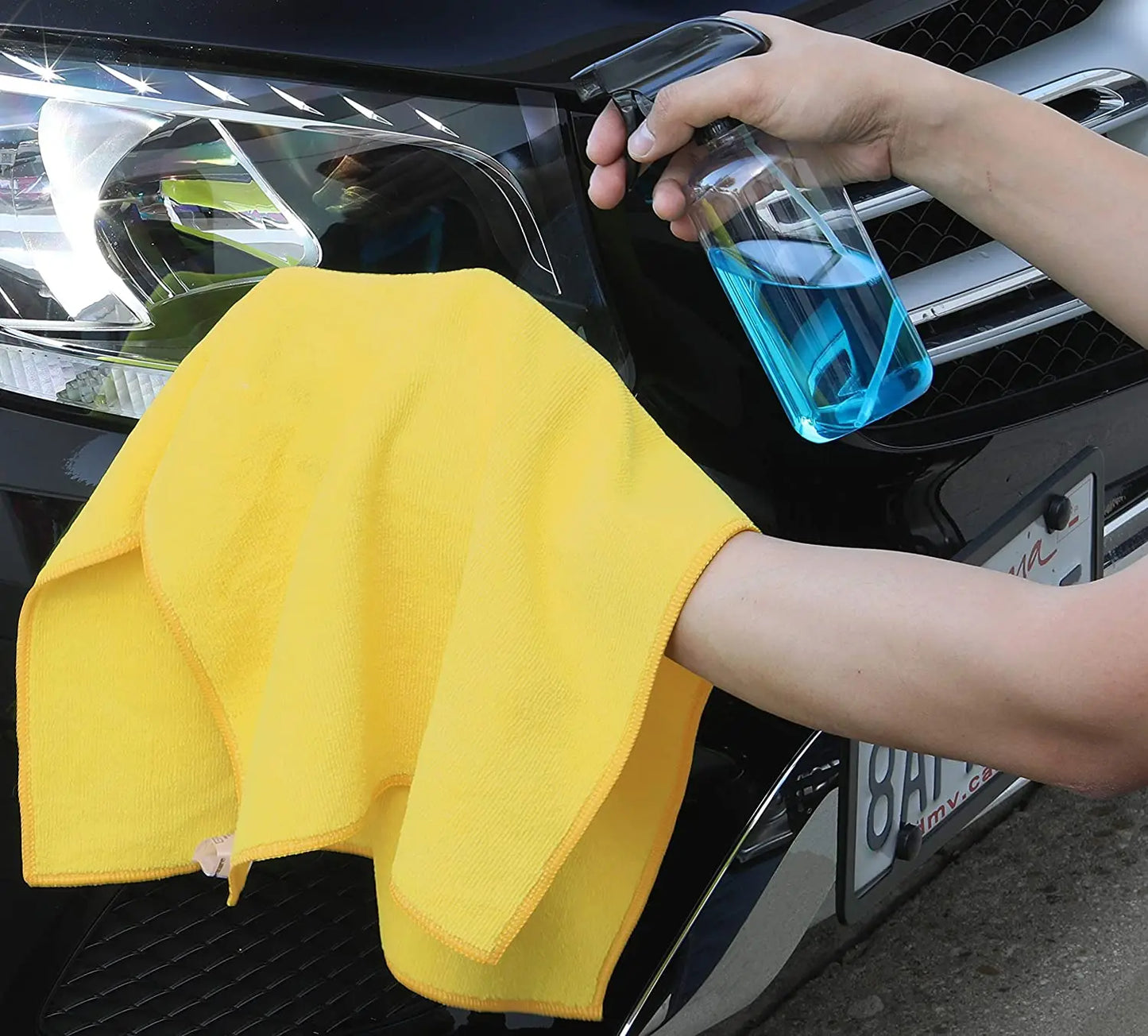 10PCS Edgeless Microfiber Auto Cleaning Cloth