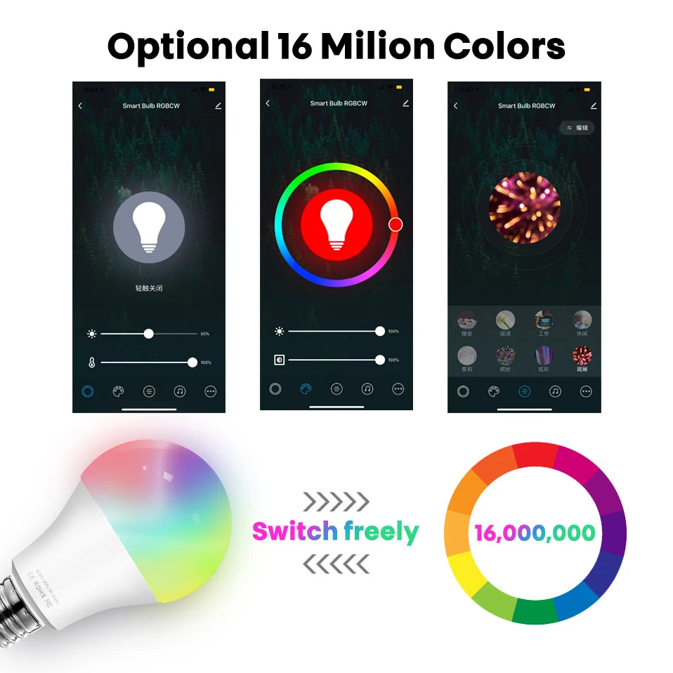 Smart Light Bulb WiFi Remote Controlled