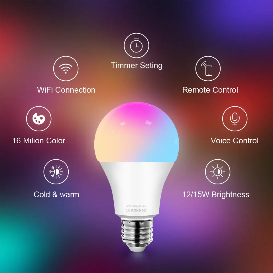 Smart Light Bulb WiFi Remote Controlled
