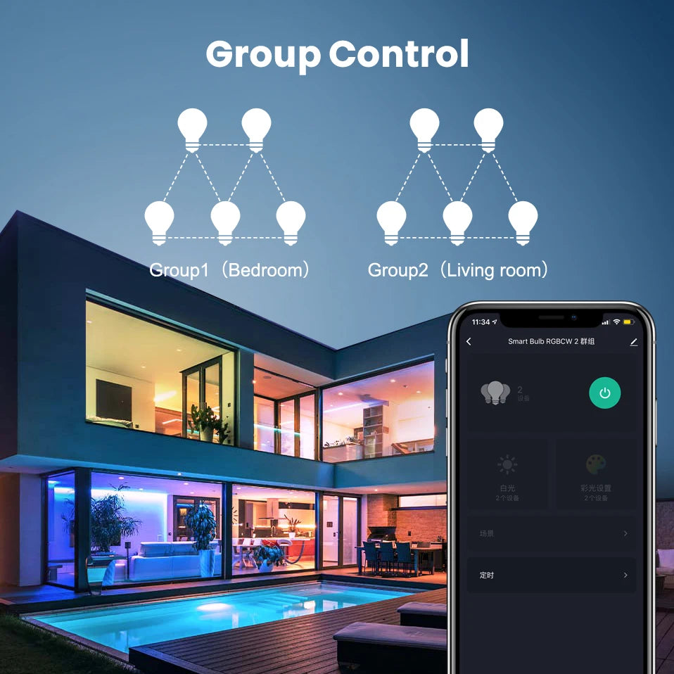 Smart Light Bulb WiFi Remote Controlled